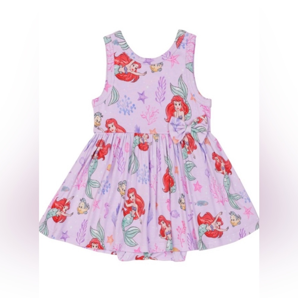 Little Sleepies A Part of Her World Ariel Dress w/ bodysuit- 6-12 months - VGUC